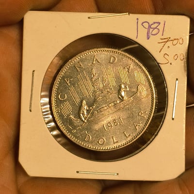  Canadian 1 Dollar coin in protective holders - Image 2 of 2