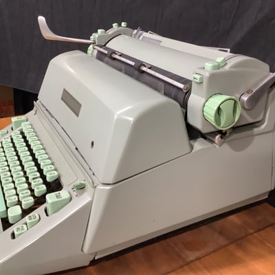 Hermes Typewriter and Desk - Image 2 of 7