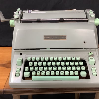 Hermes Typewriter and Desk - Image 3 of 7
