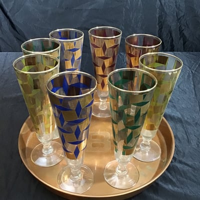 MCM Pilsner Set with Copper Tray - Image 1 of 6