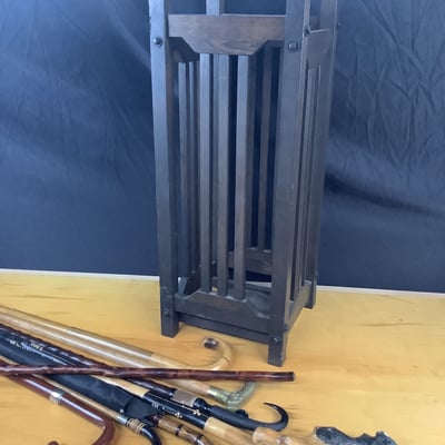 Craftsman Style Umbrella Stand & Accessories - Image 1 of 7