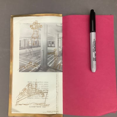 RMS Queen Mary Original Mounted Ship’s Clock and Brochures  - Image 7 of 11