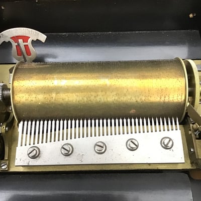 Vintage Cylinder Music Playing Box - Image 4 of 8