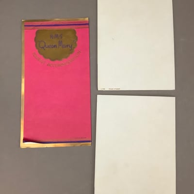 RMS Queen Mary Original Mounted Ship’s Clock and Brochures  - Image 11 of 11