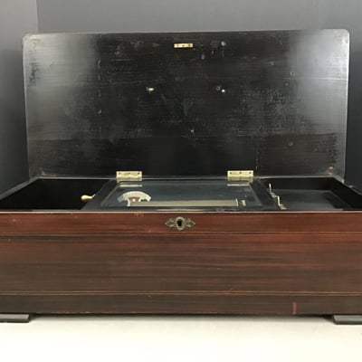 Vintage Cylinder Music Playing Box - Image 2 of 8
