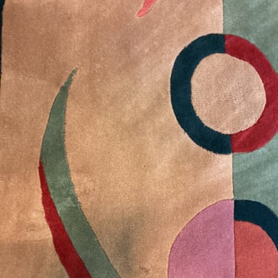 Multicolor wool area rug, matching runner, Nourison - Image 6 of 11