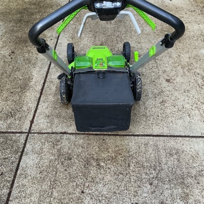 Greenworks Pro 60V Self-Propelled Lawn Mower with Dual Batteries and Charger - Image 7 of 8
