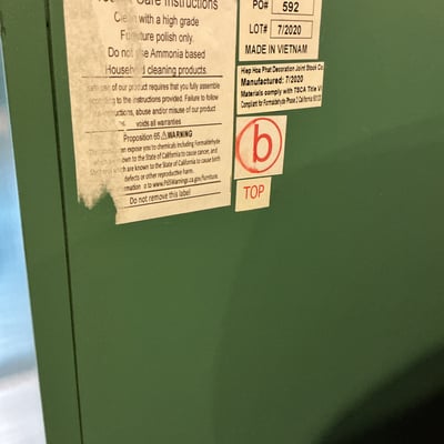 Teal-green lattice-door cabinet - Image 6 of 6