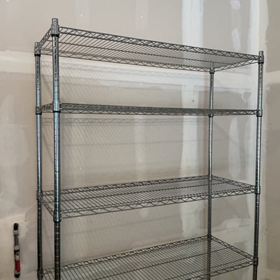 Five-Tier Chrome Wire Shelving Unit on Casters - Image 3 of 4