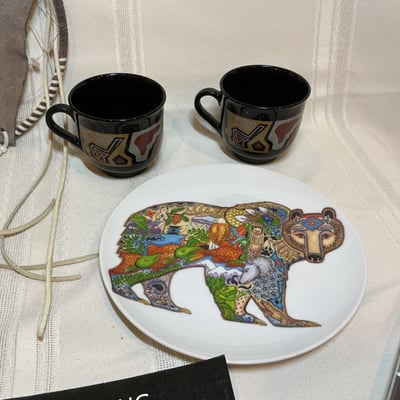Northwest Coast Indigenous Art Books and Totem Pole Themed Tableware - Image 3 of 8