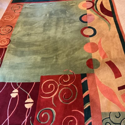 Multicolor wool area rug, matching runner, Nourison - Image 3 of 11