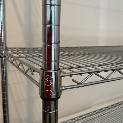 Five-Tier Chrome Wire Shelving Unit on Casters - Image 4 of 4