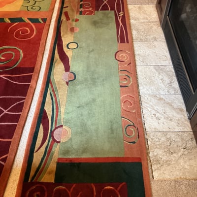 Multicolor wool area rug, matching runner, Nourison - Image 4 of 11