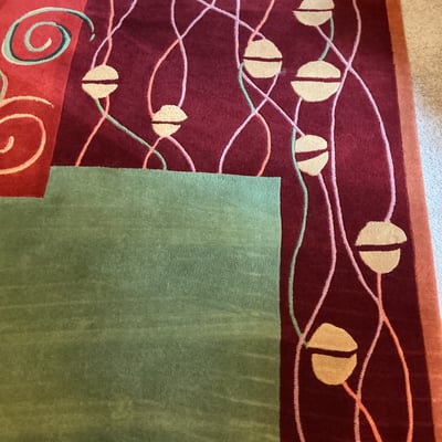 Multicolor wool area rug, matching runner, Nourison - Image 7 of 11