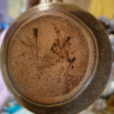 Assorted handmade ceramic mugs and pitcher - Image 5 of 7