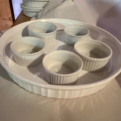 CorningWare French White bakeware set with ramekins - Image 3 of 29