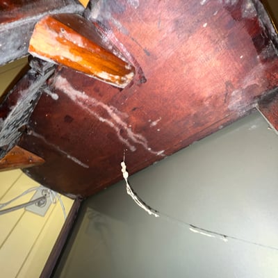 Antique Victorian mahogany etagere 3-tier shelf with beveled mirror and curved legs - Image 10 of 12