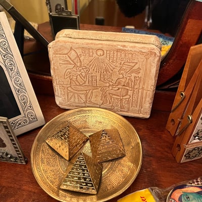 Egyptian-themed decorative art and artifacts - Image 1 of 14