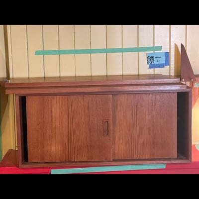 Mid-Century Modern Teak Danish MCM 1-bay shelving system wall unit - Image 1 of 12