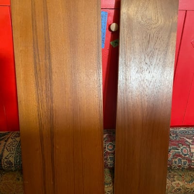 Mid-Century Modern Teak Danish MCM 1-bay shelving system wall unit - Image 4 of 12