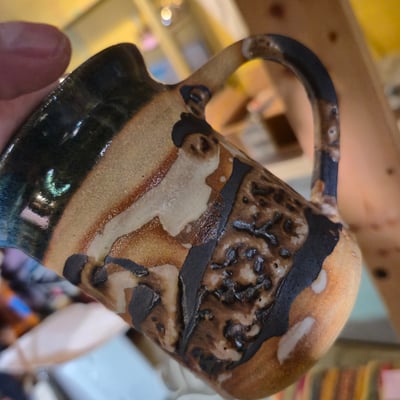 Assorted handmade ceramic mugs and pitcher - Image 4 of 7