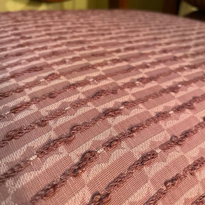 Four carved wooden dining chairs with rose upholstery - Image 4 of 12