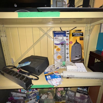 Surge protectors, power strips, and a UPS backup battery - Image 2 of 5