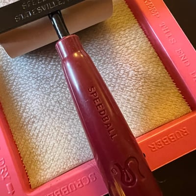 Speedball 3-inch Soft Rubber Brayer with Tray and Original Box - Image 5 of 6