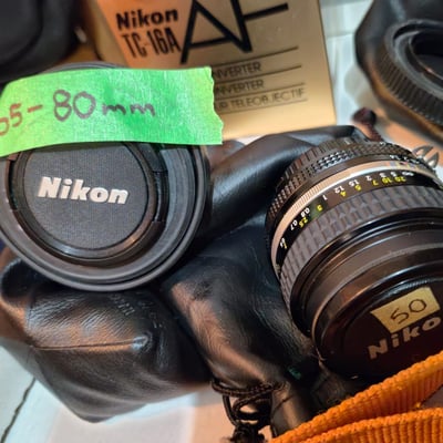 Nikon camera lenses and TC-16A teleconverter - Image 3 of 5