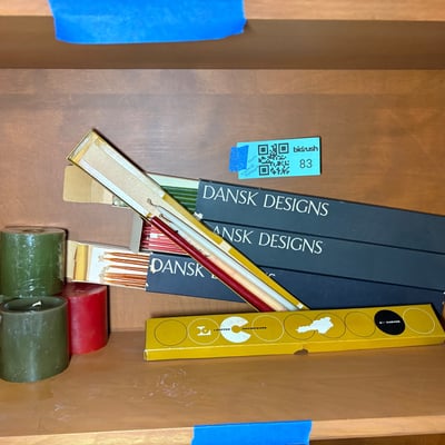 Vintage Dansk Designs Taper candles in original packaging and assorted candles - Image 1 of 5