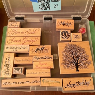 Assorted Wooden Rubber Stamps 5 - Image 1 of 5