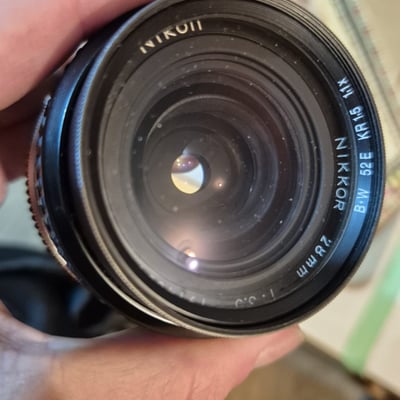 Nikon film camera with lenses and accessories - Image 5 of 7