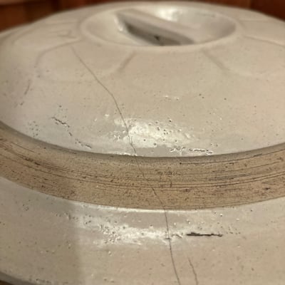 Medalta 8 Medicine Hat Alberta stoneware crock with lid - Image 5 of 6