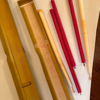 Vintage Dansk Designs Taper candles in original packaging and assorted candles - Image 4 of 5