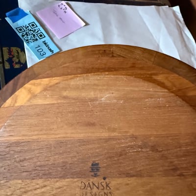 Danish Designs TEAK wooden round bowl - Image 6 of 10