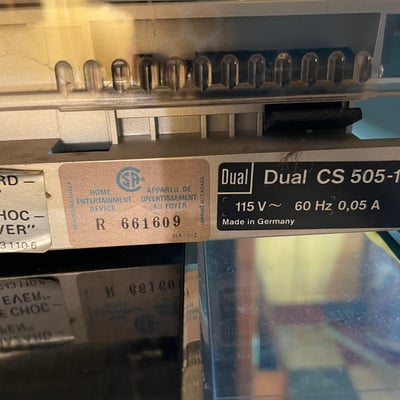 Vintage Dual CS 505-1 Turntable with Accessories and Sony Cabinet - Image 12 of 17