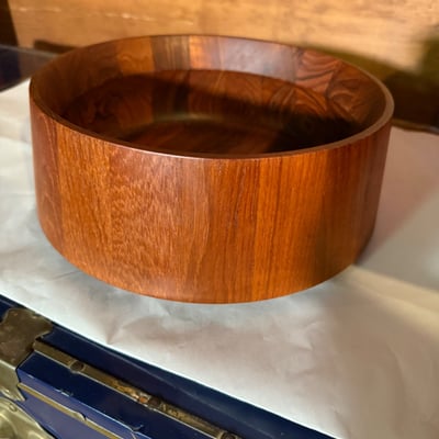 Danish Designs TEAK wooden round bowl - Image 1 of 10
