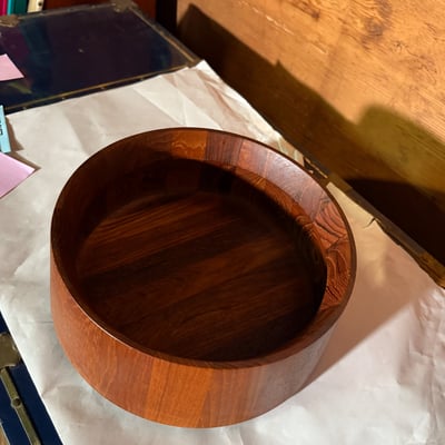 Danish Designs TEAK wooden round bowl - Image 2 of 10
