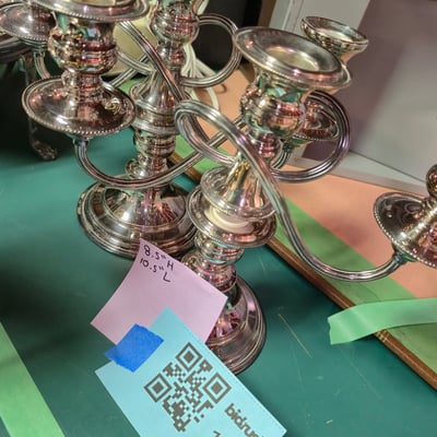 Silverplated Candelabrum - pair - Image 1 of 2