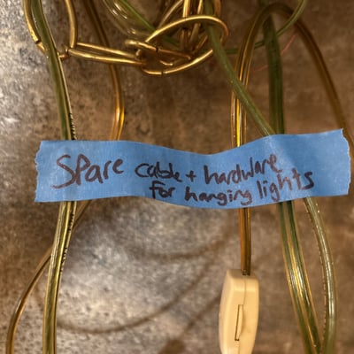 Syrian brass lantern with glass bead accents - Image 5 of 5