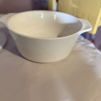 Vintage MCM Mid-Century White Corning Ware Buffet Server Set with Lids - Image 6 of 20