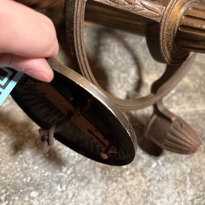 Antique Brass 3-Arm Chandelier - Image 3 of 5