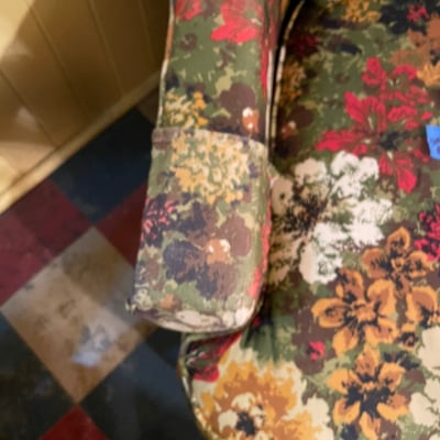 Vintage Small & Boyes floral swivel armchair - Image 3 of 9