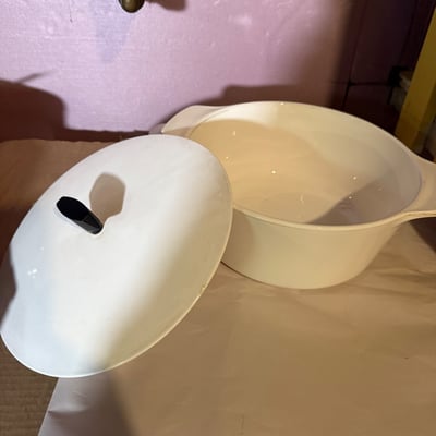 Vintage MCM Mid-Century White Corning Ware Buffet Server Set with Lids - Image 11 of 20