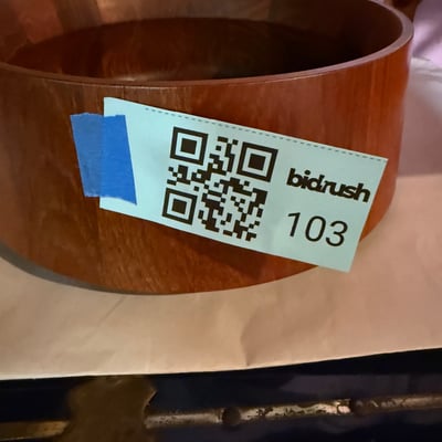 Danish Designs TEAK wooden round bowl - Image 10 of 10