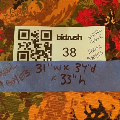 Vintage Small & Boyes floral swivel armchair - Image 9 of 9