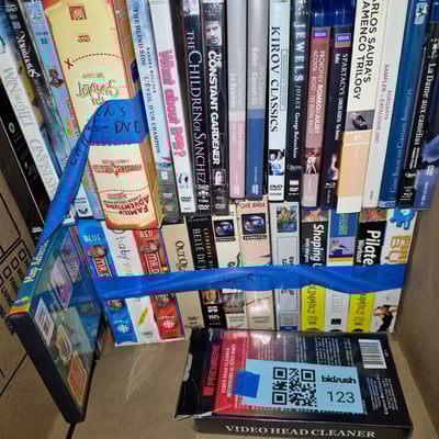 Toshiba DVD recorder with DVD collection and video head cleaner - Image 1 of 7