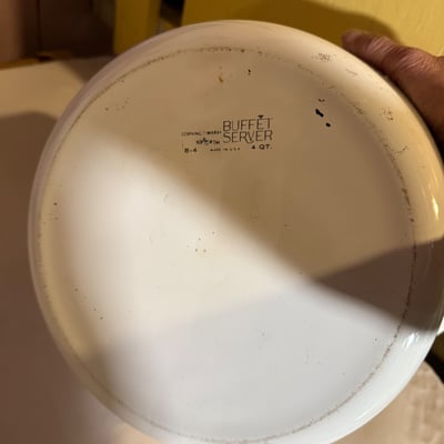 Vintage MCM Mid-Century White Corning Ware Buffet Server Set with Lids - Image 16 of 20