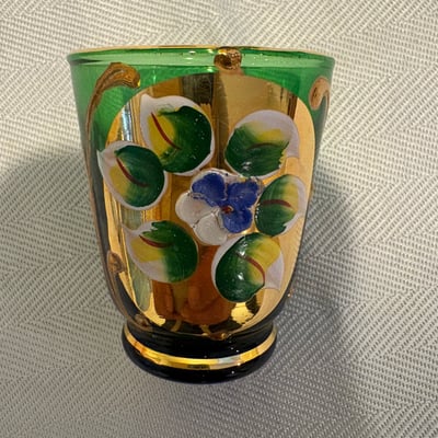 Vimax Bohemian  Hand Painted Glassware , Made in Italy  - Image 5 of 7