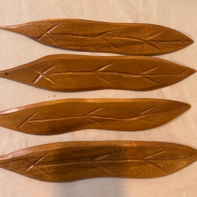 Monkey Pod Carved Wooden Pieces from the Phillipines  - Image 7 of 15